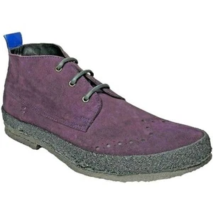 NEW Cappelletti $423 Italian Men's 8 Purple Suede Ankle Chukka Boots Gum Sole 41 - Picture 1 of 8