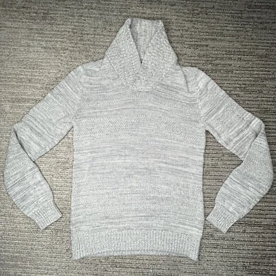 Suéter American Rag Talla S Para Hombres Chal Cuello Delgado Manga Larga Gris Foto 1 de 4