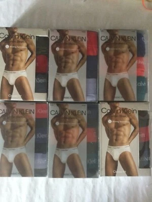 Calvin Klein Cotton Stretch Classic Fit 3 Pack Hip Brief New Black Red Green - Image 1 of 4