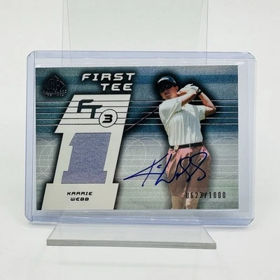 2003 SP Game Used Edition First Tee #79 Karrie Webb On Card Auto and Relic /1000 - Image 1 of 3