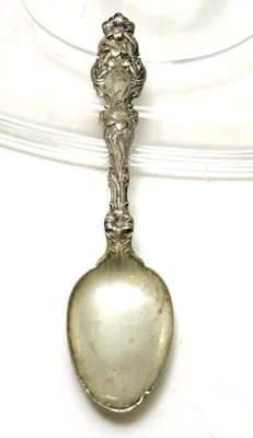 ANTIGUA DAMA DE CAMARERA Cuchara Plata Esterlina Patrón Lirio 5.75" Largo 31g Foto 1 de 4