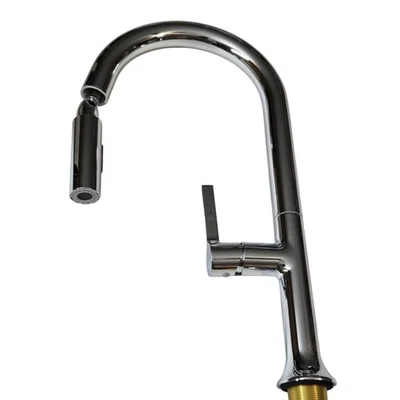 Signature Hardware 450079 Bok Pull Down Kitchen Faucet, 1.8 GPM - Chrome - Image 1 of 4