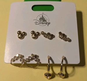 New Disney Parks Mickey Earrings 4 Pair Set - Picture 1 of 3