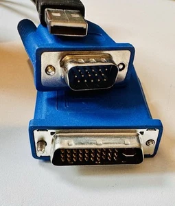DVI M1-DA 30+5 pin to VGA Dual link+ USB Projector cable Approx 2 Meters - Afbeelding 1 van 4