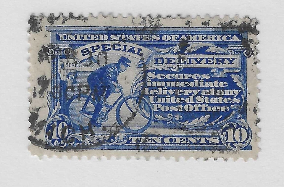 Scott # E8, 10 centavos ultramarino, entrega especial, 1911, excelente, cv. $300 Foto 1 de 1