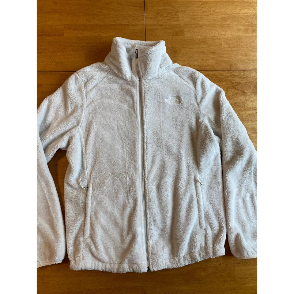 Chaqueta polar de felpa difusa para mujer The North Face Osito blanca cremallera completa talla grande Foto 1 de 4
