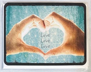 Sobre de tarjeta de amor amor amor manos corazón Taylor Swift saludos americanos sellado - Imagen 1 de 4