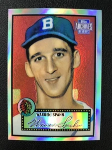2001 Topps Archives Reserve #77 Warren Spahn Boston Braves 1952 - Picture 1 of 2