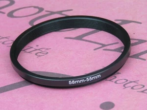 58mm to 55mm Stepping Step Down Filter Ring Adapter 58mm-55mm - Picture 1 of 2