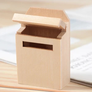 Mini Furniture Model Dollhouse Mailbox Toy Wooden Blank Miniature - Picture 1 of 12