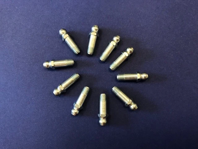 Extra Long Grease Nipple Fitting M6 x 1 Straight - 23mm long (10) - UK Made - image 1 of 1