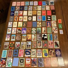 Lot of 100 Single Vintage to Modern Playing Cards Ephemera Journal Animal Travel