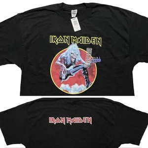 NWT Iron Maiden EDDIE Bass Guitar 3XL T-Shirt double-sided Hot Topic tag 2004 - Picture 1 of 8