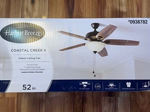 Harbor Breeze Coastal Creek II 52-in Bronze LED Indoor Ceiling Fan-Brand New - Picture 1 of 8