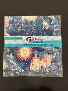 All Occasion Vintage Sun And Unicorn Wrapping Paper 2 Sheets 20” X 30” Cleo - Picture 1 of 1