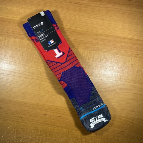 Texas Rangers Stance Feel 360 Socks MLB Medium 6-8.5 New Cover