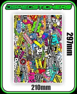 RC CAR STICKER BOMB DECAL A4 VINYL DRIFT HPI TAMIYA YOMOMO PANDORA 3RACING ABC - Picture 1 of 4