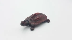 Schildkröte geschnitzt Holz Figur Figur schön gemacht Vintage kleine Skulptur wunderschön - Bild 1 von 8