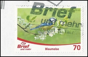 Blaumeise - 70 Cent - gestempelt auf Briefstück - Brief und mehr - Picture 1 of 1