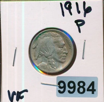 BUFFALO NICKEL - 1916-P - NEGRITA EN MUY BUEN ESTADO+ - #9984 Foto 1 de 2