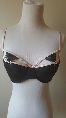 SUJETADOR PASSIONATA SEXY NEGRO/ROSA VENTA AL POR MENOR 65$ Foto 1 de 4