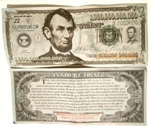 GOD BLESS ARKANSAS DON NELSON Governor TRILLION DOLLAR note Christian Politics - Picture 1 of 4