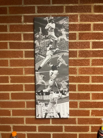 30x10 NEW YORK YANKEES framed CANVAS PRINT Mickey Mantle Derek Jeter art poster Cover