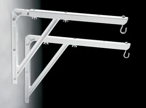 DA-LITE 40933 - #23 WALL HANGING BRACKETS - PAIR - WHITE - AUTHORIZED DEALER - Picture 1 of 1
