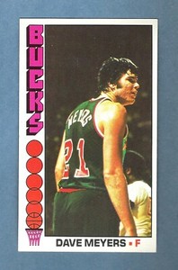 DAVE MEYERS 1976-77 Topps #122 Milwaukee Bucks Tall Boy