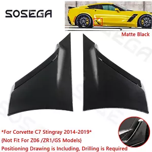 For Corvette C7 Stingray 2014-2019 Matte Fender Brake Scoop Brake Non-Functional - Picture 1 of 13