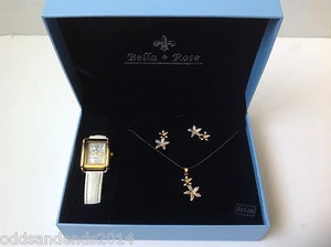 Bella & Rose Watch, Necklace and Earrings Set - Picture 1 of 2