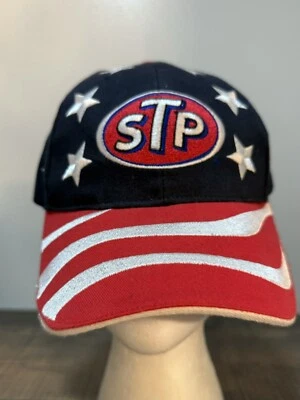 VINTAGE STP AMERICAN STARS AND STRIPES -LET'S ROLL STRAPBACK HAT - Image 1 of 4