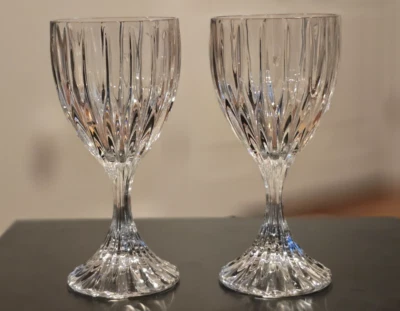 Sets of 2 Mikasa Park Lane Lead Crystal 6 3/8" Wine Glasses - mint condition - Image 1 of 4