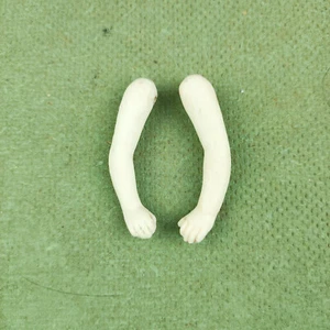 Antique dollhouse doll arms, porcelain, 2.05" / 52 mm, elastic fixing, Germany - Picture 1 of 5