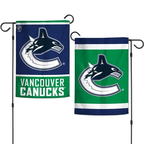 VANCOUVER CANUCKS 12"X18" 2 SIDED GARDEN FLAG NEW WINCRAFT 👀🏒 Cover