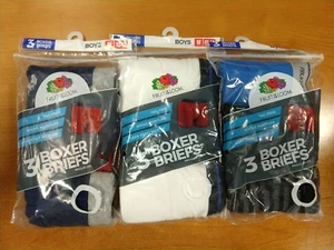 3 Pks of 3: Fruit of The Loom Boys Boxer Briefs ASSORTED COLORS (M 10-12)  13B - Picture 1 of 5