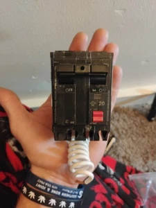 GE THQL2120GFT 2 Pole, 20AMP Plug In GFCI Circuit Breaker, New, USA Stock - Picture 1 of 1