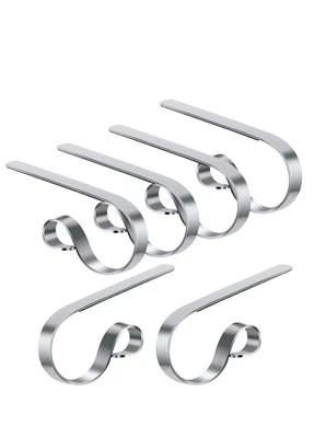 Juego de 6 soportes para medias de Navidad para manto, perchas para medias Foto 1 de 4