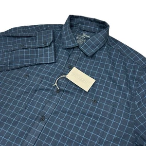 Camicia di flanella Mack Weldon maglia calda uomo XXL blu a quadri misto lana nuova con etichetta 2XL - Foto 1 di 9