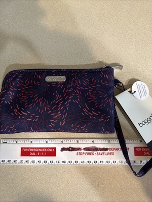 Cartera de nailon Baggallini muñeca ranuras para tarjetas RFID, 7,5x4,5 pulgadas, cremallera de fuegos artificiales Foto 1 de 4