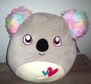 LG 17" KELLYTOY Squishmallow Kelina Kaola Bear Hearts Tye Die Ears Plush NWT - Picture 1 of 3