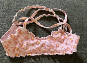Girls Art Class Pink Floral Ruffled Bikini Top Size XS - Picture 1 of 2
