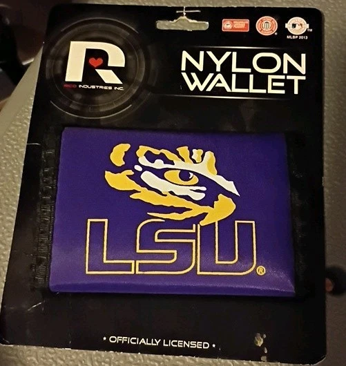 Men/Boys Trifold Purple Nylon official LSU wallet- EUC - Image 1 of 1