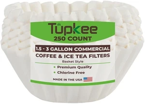 Filtros de café extra grandes de 1,5 a 3 galones (13,75" x 5,25") comerciales, 250 piezas - Imagen 1 de 7