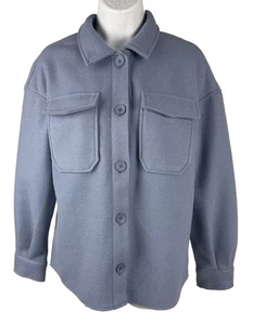 Women's Avec Les Fillles Blue Fleece Shacket Jacket Size XS NWTS - Picture 1 of 5