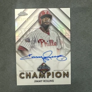 2025 Topps Chrome World Series Champion Auto #WSC-JR Jimmy Rollins /100 RARE SSP - Picture 1 of 8