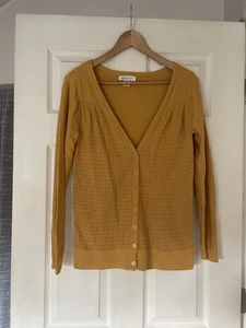 Christopher & Banks Strickjacke Pullover Damen M senfgelb Strick Knopfleiste - Bild 1 von 5