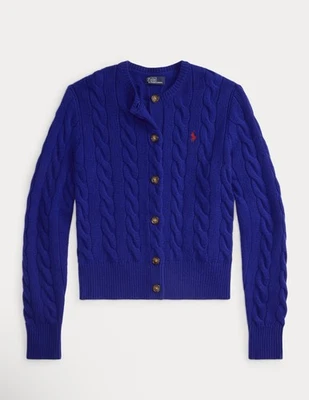 Cárdigan para mujer Polo Ralph Lauren tejido con cable lana cachemir XL Foto 1 de 4