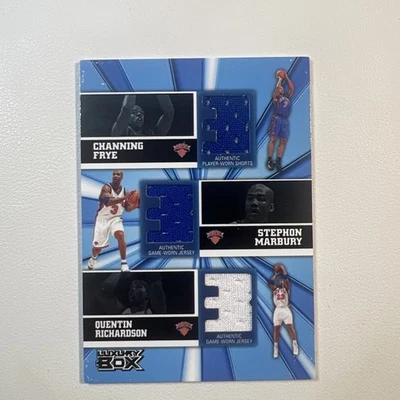 2005-06 Luxury Box Trinity Relics /25 Channing Frye Stephon Marbury Rookie RC - Image 1 of 4