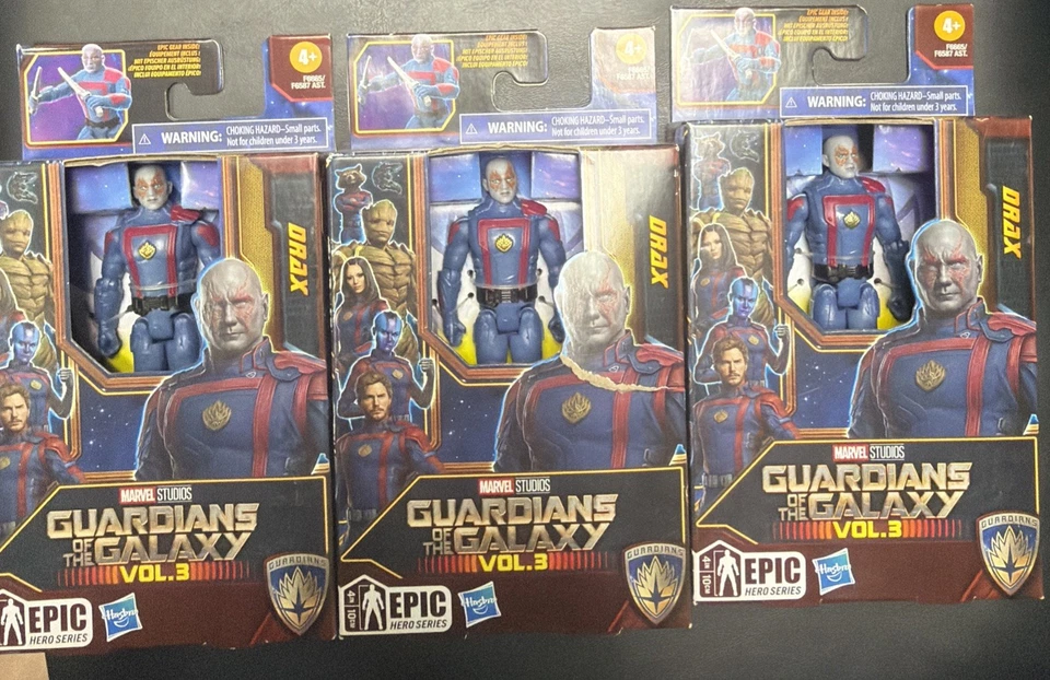 Marvel Guardians of the Galaxy Vol 3 Epic Hero Series 1 Drax Classic 4” 2023 - Imagem 1 de 3